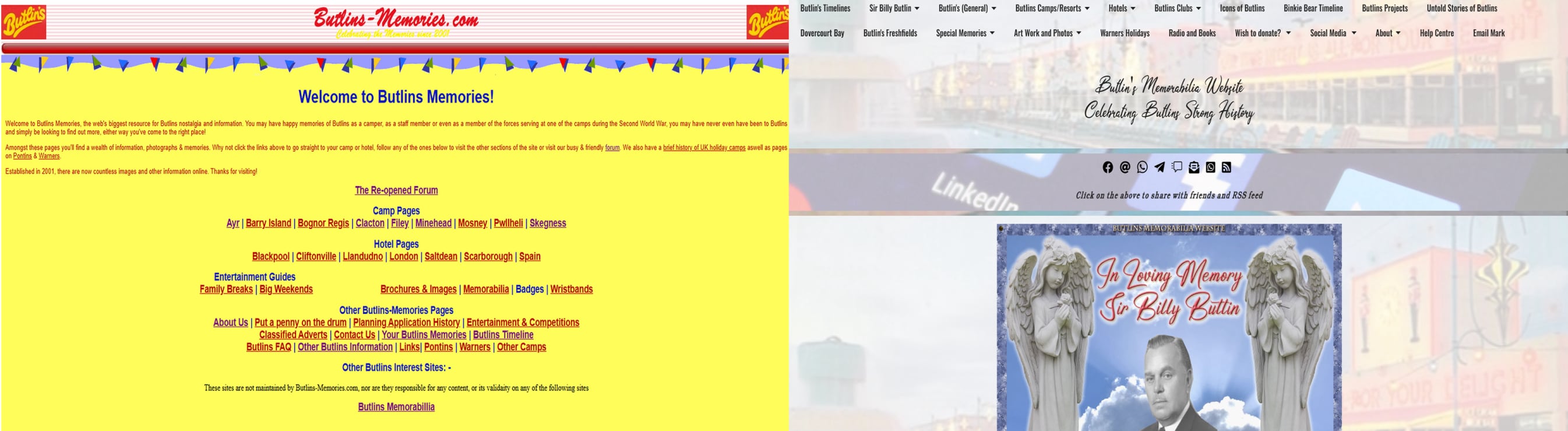 Butlins Memories and Butlins Memorabilia